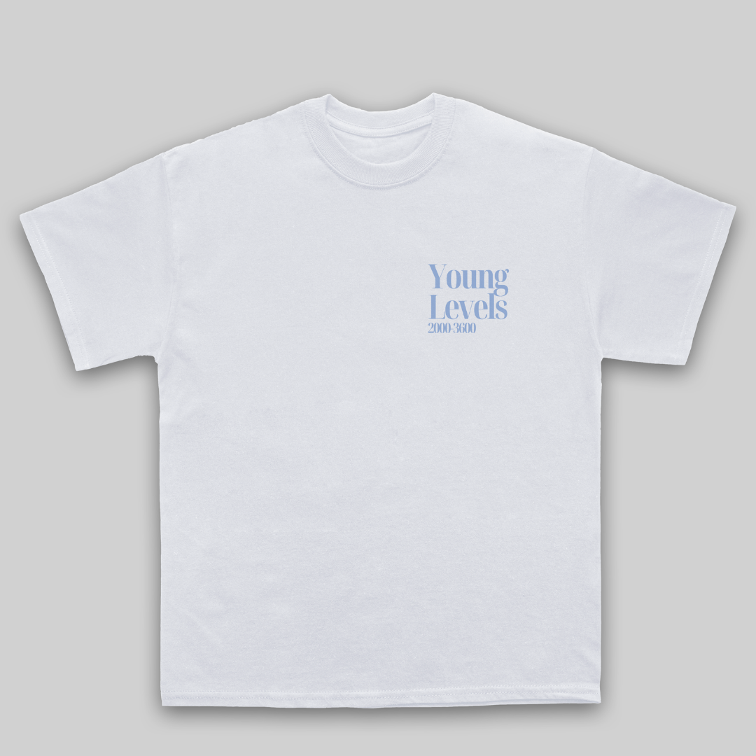 Young Levels - The Urban Explorer - White T-shirt - Front